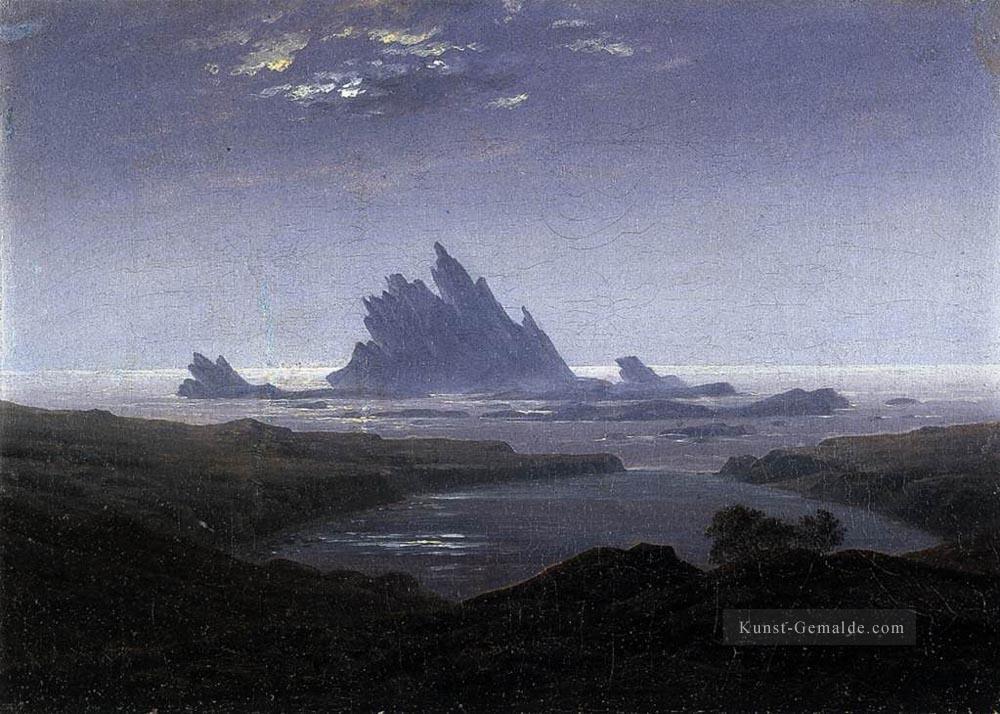 Felsenriff am Meeresufer Romantische Landschaft Caspar David Friedrich Strand Ölgemälde